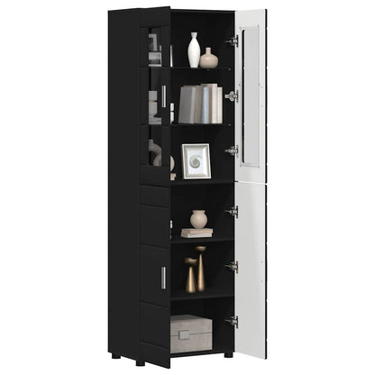Highboard FLORIN Black 60 x 35 x 182 cm Engineered Wood