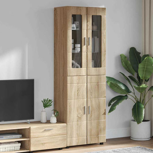 Highboard FLORIN 60 x 35 x 182 cm Sonoma Oak Engineered Wood