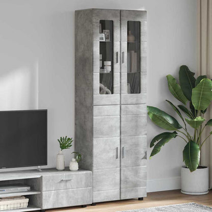 Highboard FLORIN Concrete Grey 60 x 35 x 182 cm Engineered Wood