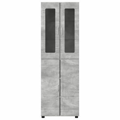 Highboard FLORIN Concrete Grey 60 x 35 x 182 cm Engineered Wood