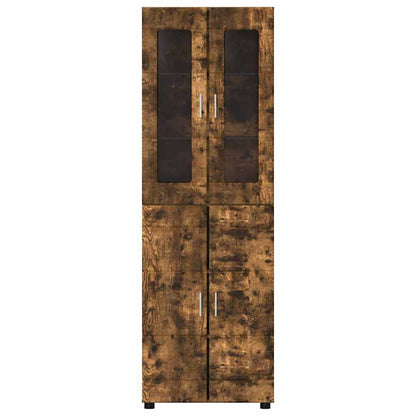 Highboard FLORIN Smoked Oak 60 x 35 x 182 cm Engineered Wood