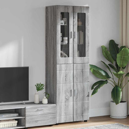Highboard FLORIN Grey Sonoma 60 x 35 x 182 cm Engineered Wood