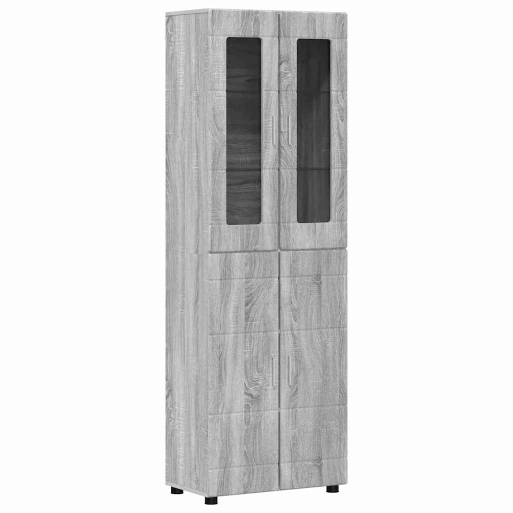 Highboard FLORIN Grey Sonoma 60 x 35 x 182 cm Engineered Wood
