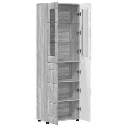 Highboard FLORIN Grey Sonoma 60 x 35 x 182 cm Engineered Wood