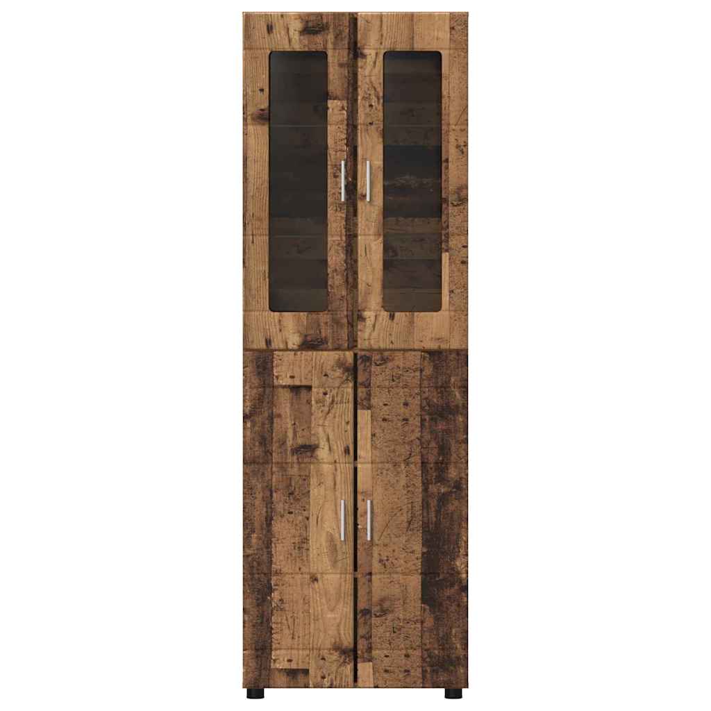Highboard FLORIN Old Wood 60 x 35 x 182 cm Engineered Wood