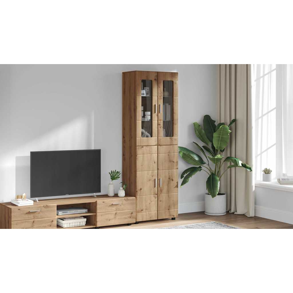 Highboard FLORIN Artisan Oak 60 x 35 x 182 cm Engineered Wood