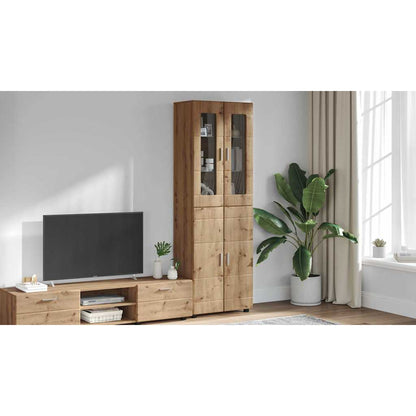 Highboard FLORIN Artisan Oak 60 x 35 x 182 cm Engineered Wood