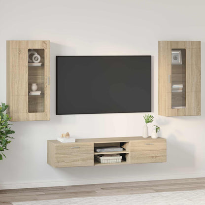 TV Cabinet Set FLORIN 3 pcs Sonoma Oak Engineered Wood