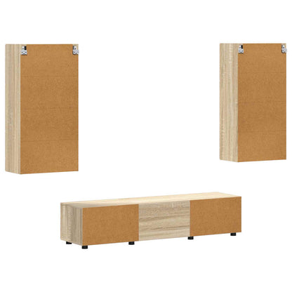 TV Cabinet Set FLORIN 3 pcs Sonoma Oak Engineered Wood