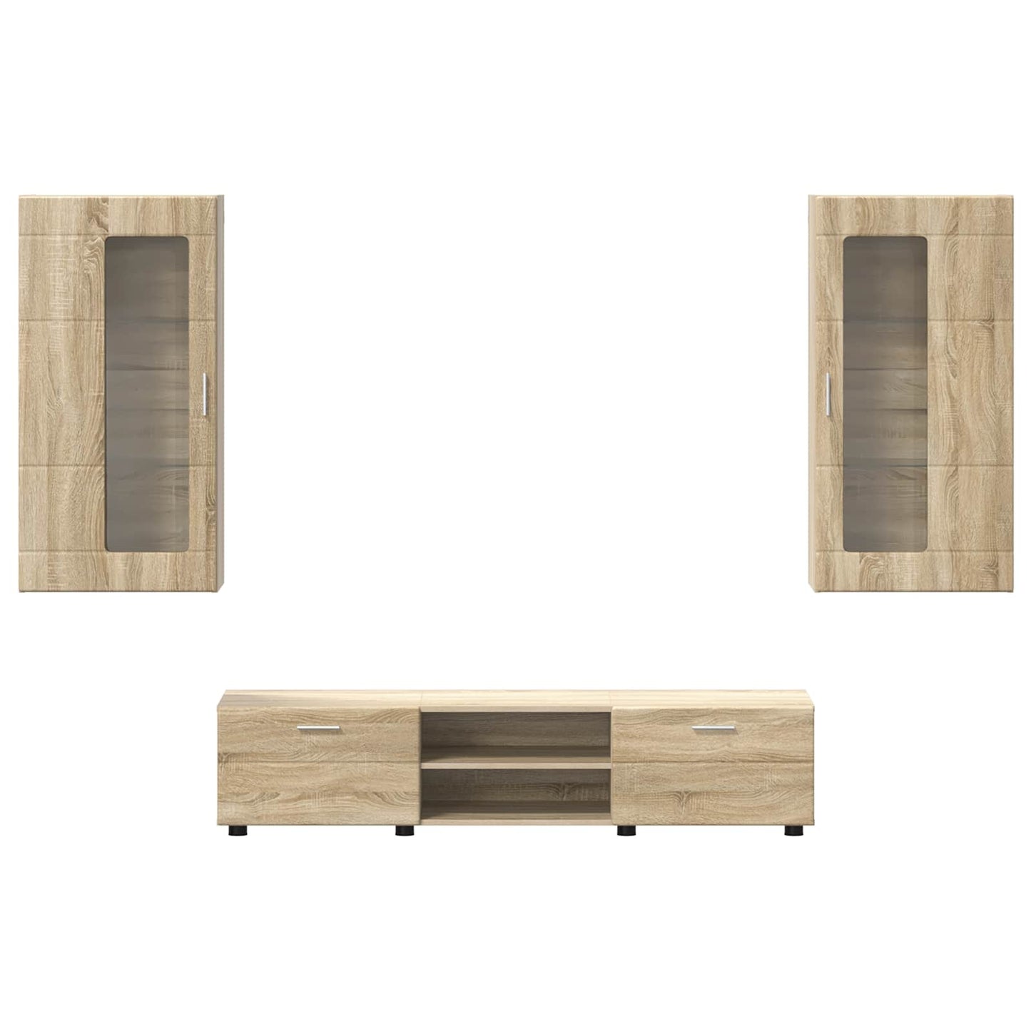 TV Cabinet Set FLORIN 3 pcs Sonoma Oak Engineered Wood