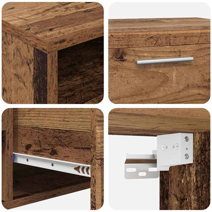 TV Cabinet Set with Shelf FLORIN 3 pcs Old Wood Engineered Wood