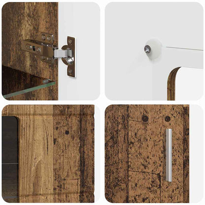 TV Cabinet Set with Shelf FLORIN 3 pcs Old Wood Engineered Wood