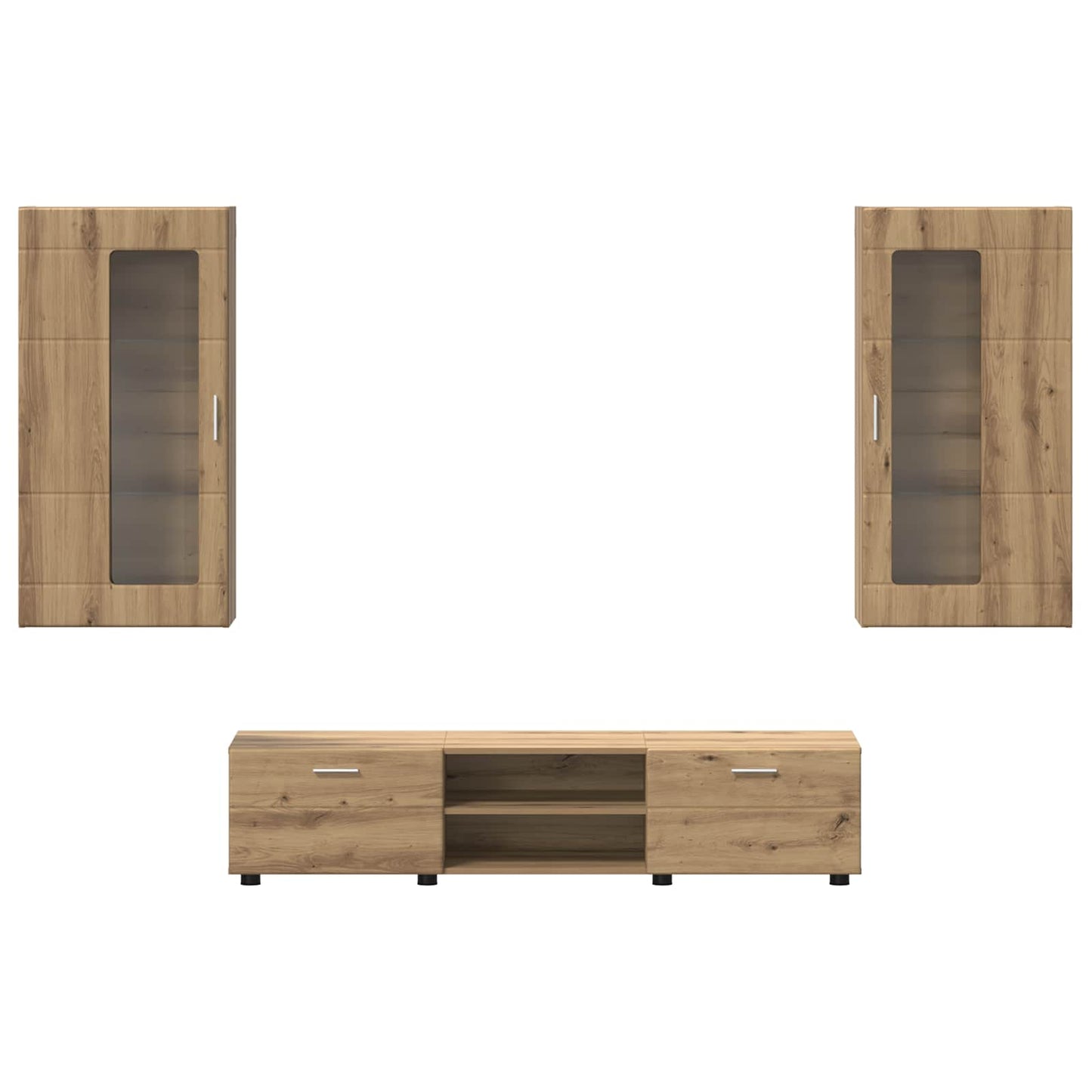 TV Cabinet Set FLORIN 3 pcs Artisan Oak Engineered Wood