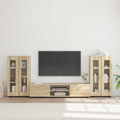 TV Cabinet Set FLORIN 3 pcs Sonoma Oak Engineered Wood