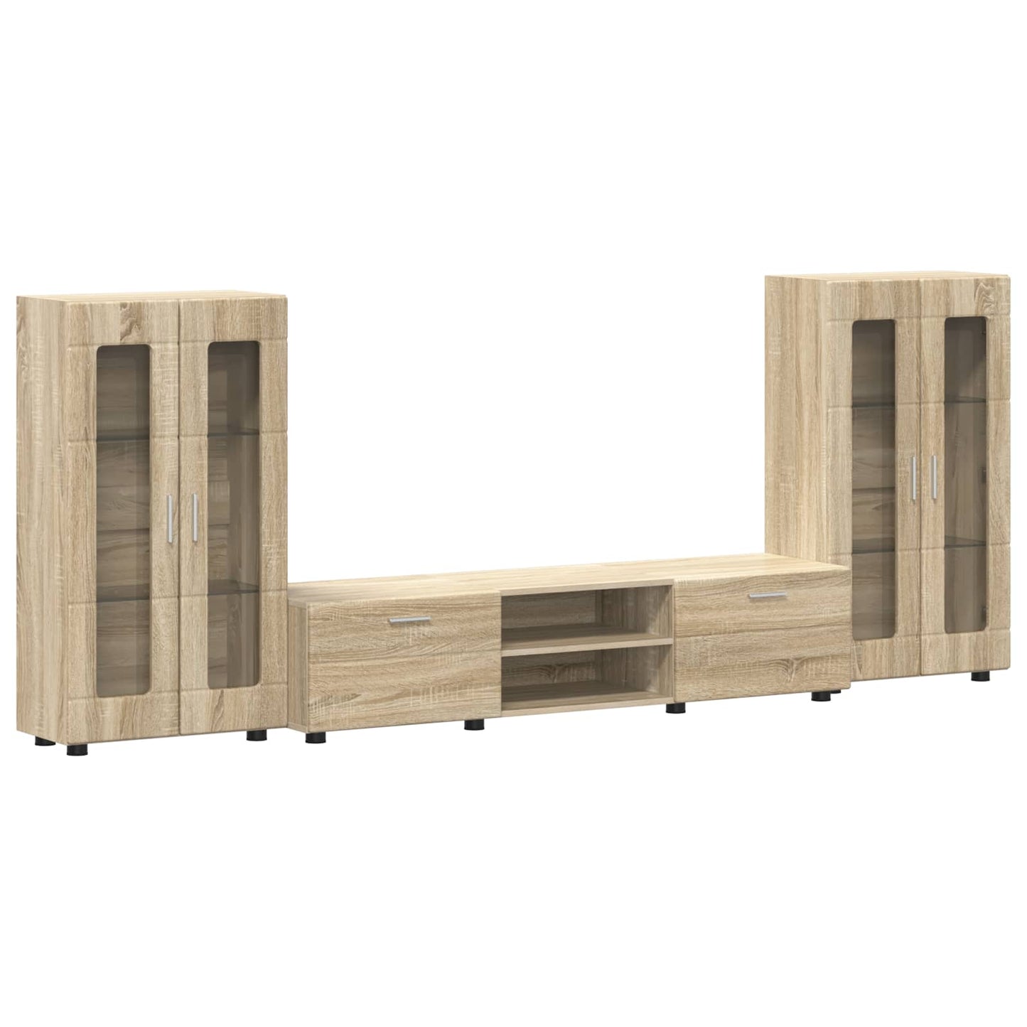 TV Cabinet Set FLORIN 3 pcs Sonoma Oak Engineered Wood
