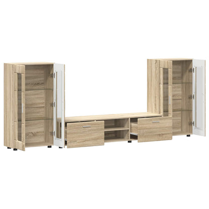 TV Cabinet Set FLORIN 3 pcs Sonoma Oak Engineered Wood