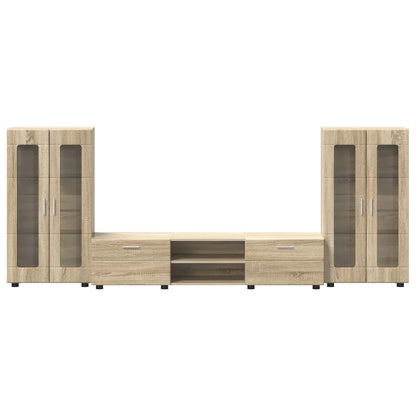 TV Cabinet Set FLORIN 3 pcs Sonoma Oak Engineered Wood