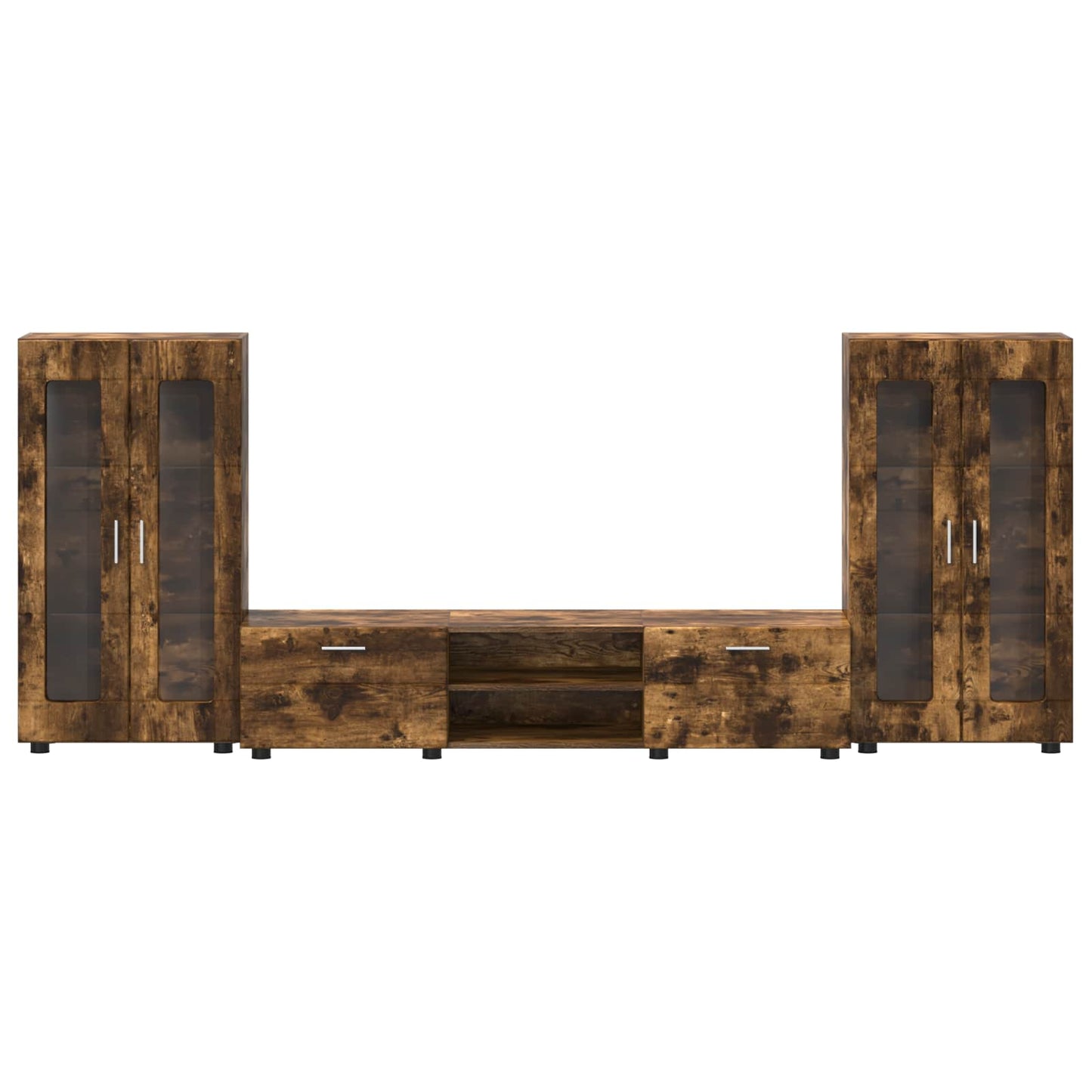 TV Cabinet Set FLORIN 3 pcs Smoked Oak Engineered Wood