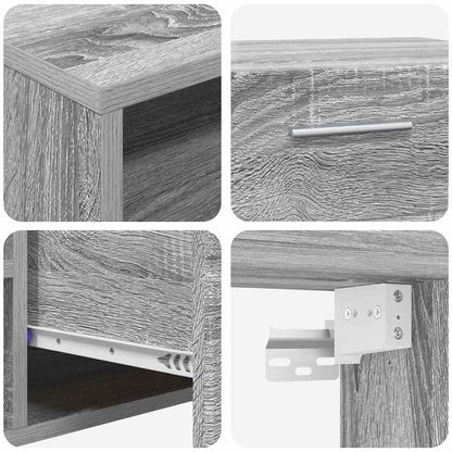 TV Cabinet Set FLORIN 3 pcs Grey Sonoma Engineered Wood