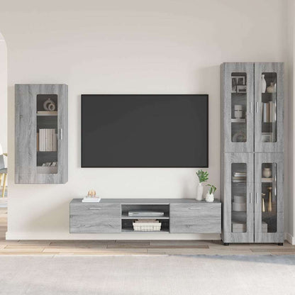 TV Cabinet Set FLORIN 3 pcs Grey Sonoma Engineered Wood