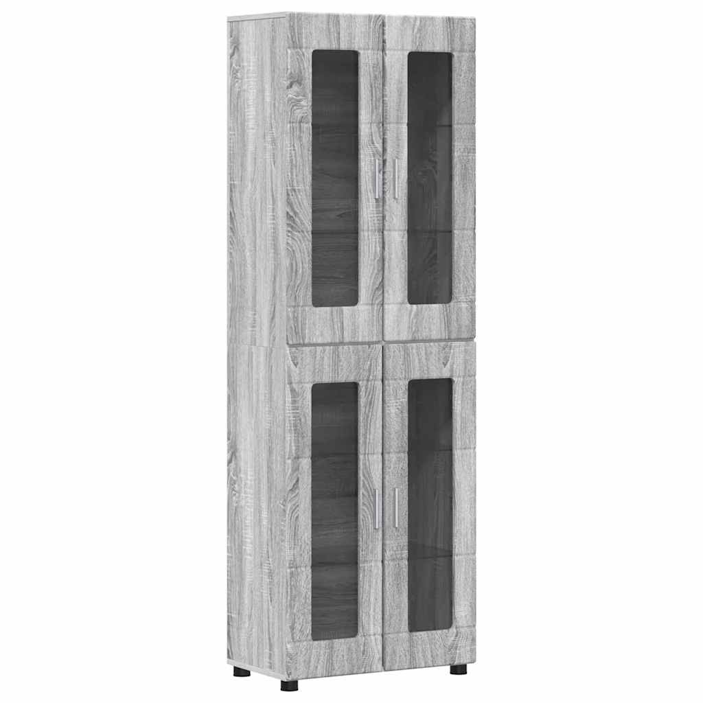 TV Cabinet Set FLORIN 3 pcs Grey Sonoma Engineered Wood
