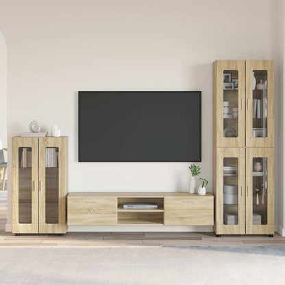 TV Cabinet Set FLORIN 3 pcs Sonoma Oak Engineered Wood