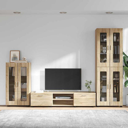 TV Cabinet Set FLORIN 3 pcs Sonoma Oak Engineered Wood