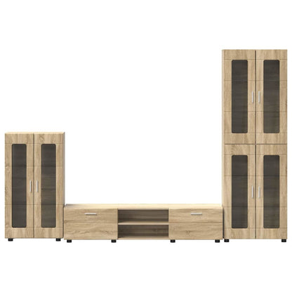 TV Cabinet Set FLORIN 3 pcs Sonoma Oak Engineered Wood