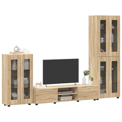 TV Cabinet Set FLORIN 3 pcs Sonoma Oak Engineered Wood