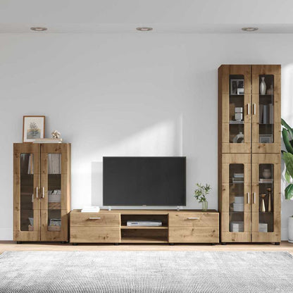 TV Cabinet Set FLORIN 3 pcs Artisan Oak Engineered Wood