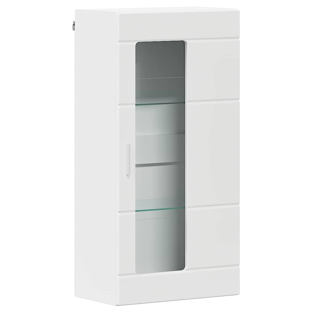 TV Cabinet Set with Drawer FLORIN 3 pcs White Engineered Wood