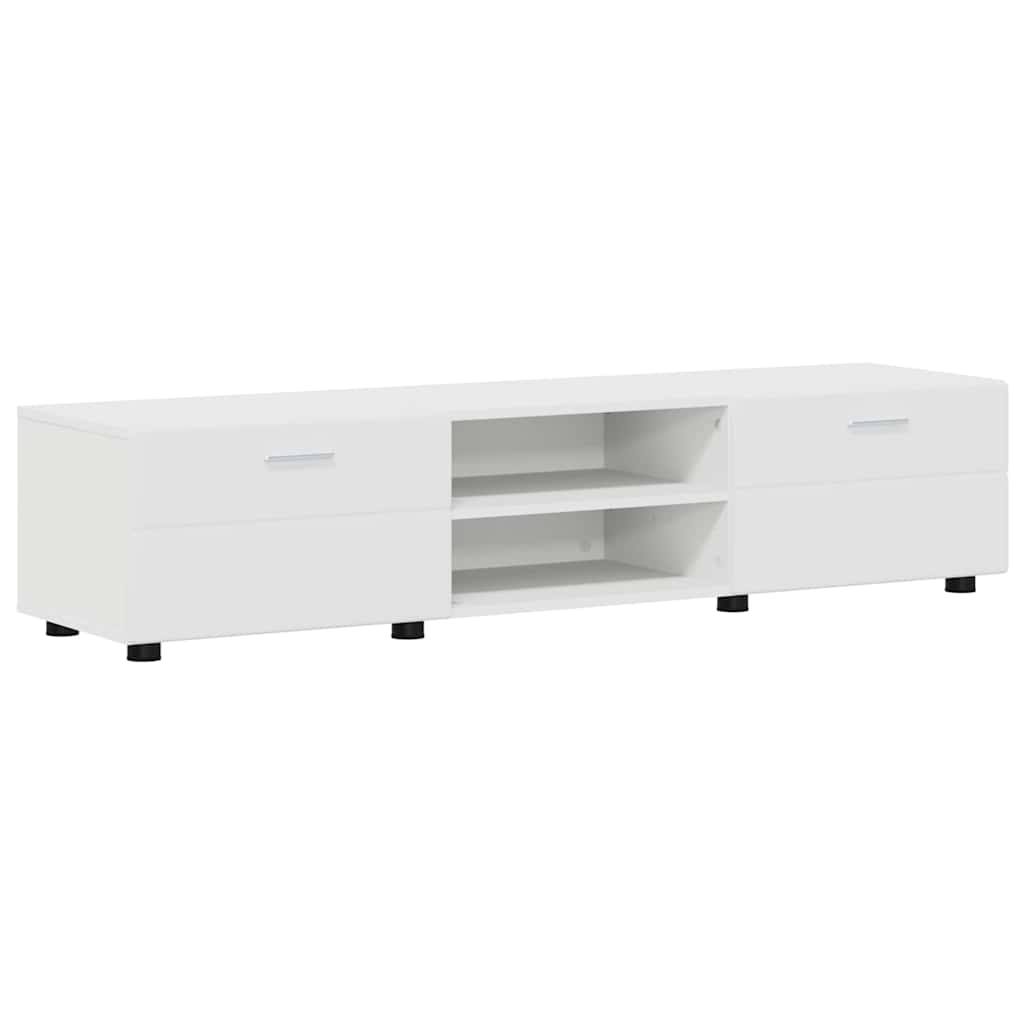 TV Cabinet Set with Drawer FLORIN 3 pcs White Engineered Wood