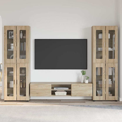 TV Cabinet Set FLORIN 3 pcs Sonoma Oak Engineered Wood