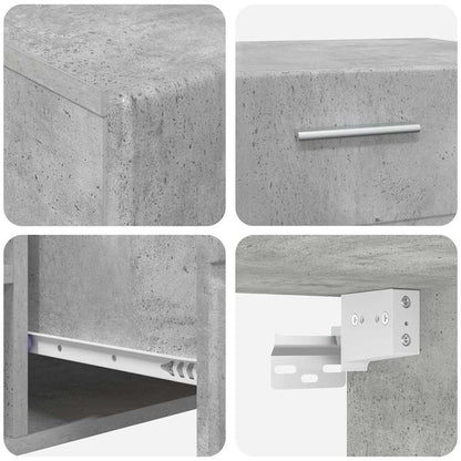 TV Cabinet Set FLORIN 3 pcs Concrete Grey Engineered Wood
