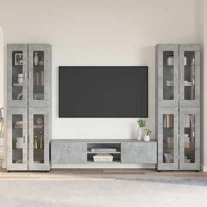 TV Cabinet Set FLORIN 3 pcs Concrete Grey Engineered Wood