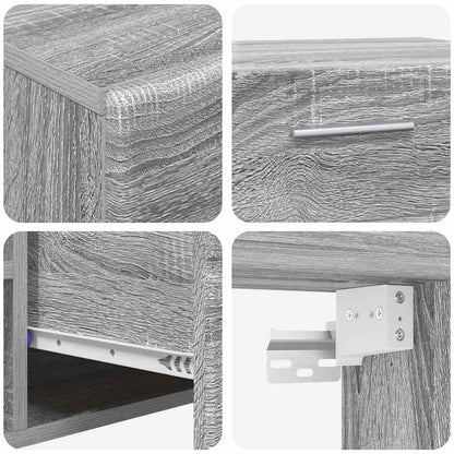 TV Cabinet Set FLORIN 3 pcs Grey Sonoma Engineered Wood