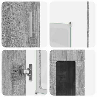 TV Cabinet Set FLORIN 3 pcs Grey Sonoma Engineered Wood
