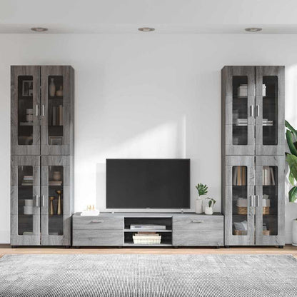 TV Cabinet Set FLORIN 3 pcs Grey Sonoma Engineered Wood