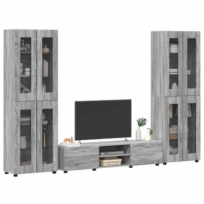 TV Cabinet Set FLORIN 3 pcs Grey Sonoma Engineered Wood