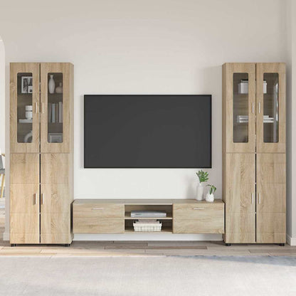 TV Cabinet Set FLORIN 3 pcs Sonoma Oak Engineered Wood