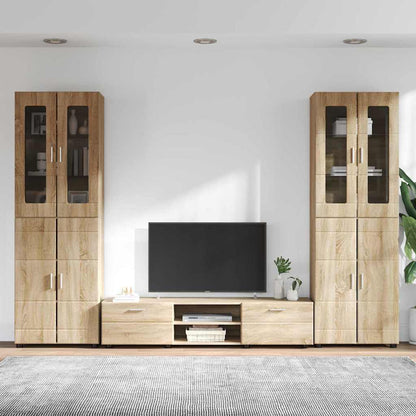 TV Cabinet Set FLORIN 3 pcs Sonoma Oak Engineered Wood