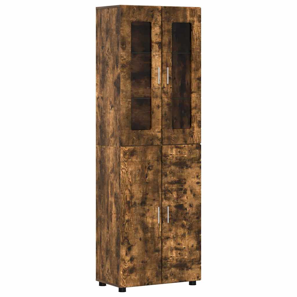 TV Cabinet Set FLORIN 3 pcs Smoked Oak Engineered Wood