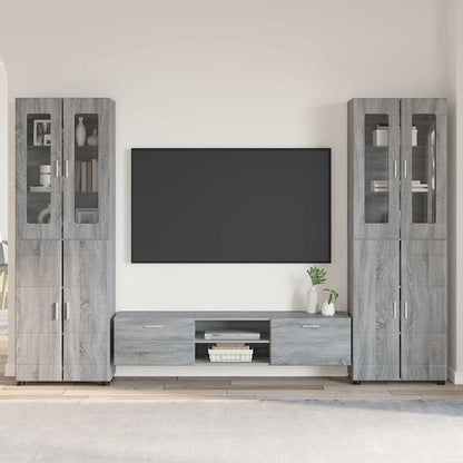 TV Cabinet Set FLORIN 3 pcs Grey Sonoma Engineered Wood