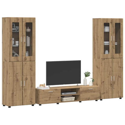 TV Cabinet Set FLORIN 3 pcs Artisan Oak Engineered Wood