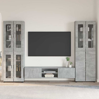TV Cabinet Set FLORIN 3 pcs Concrete Grey Engineered Wood