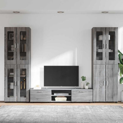 TV Cabinet Set FLORIN 3 pcs Grey Sonoma Engineered Wood