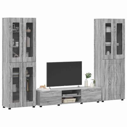 TV Cabinet Set FLORIN 3 pcs Grey Sonoma Engineered Wood