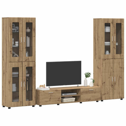 TV Cabinet Set FLORIN 3 pcs Artisan Oak Engineered Wood