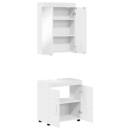 Bathroom Furniture Set TULUM 2 pcs White 60 x 34 x 63 cm