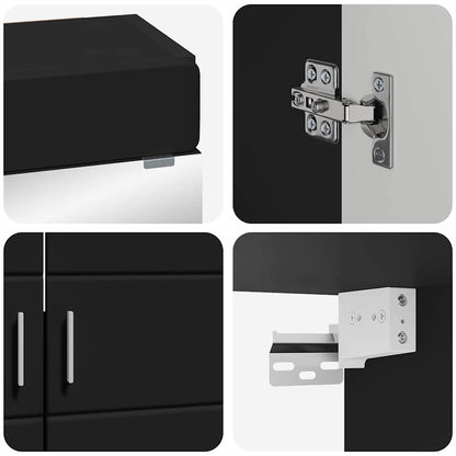 Bathroom Furniture Set TULUM 2 pcs Black 60 x 34 x 63 cm